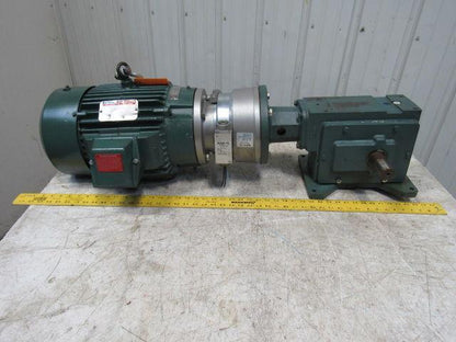 Dodge Reliance C262B15N180KL1 3HP 460V 15:1 Ratio Dual Shaft Gearmotor W/Brake