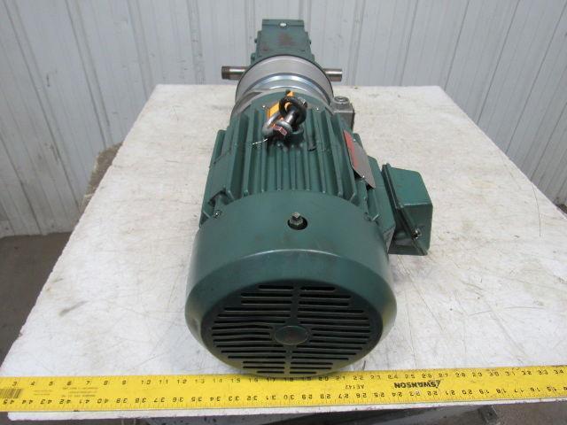Dodge Reliance C262B15N180KL1 3HP 460V 15:1 Ratio Dual Shaft Gearmotor W/Brake