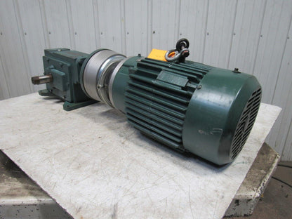 Dodge Reliance C262B15N180KL1 3HP 460V 15:1 Ratio Dual Shaft Gearmotor W/Brake
