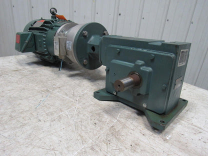 Dodge Reliance C262B15N180KL1 3HP 460V 15:1 Ratio Dual Shaft Gearmotor W/Brake