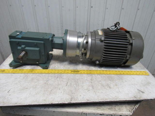 Dodge C262B15N180KL1 3HP 460V 15:1 Ratio Dual Shaft Gearmotor W/Brake