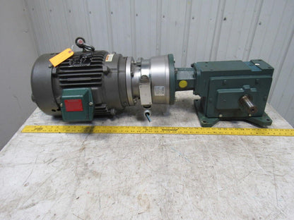 Dodge C262B15N180KL1 3HP 460V 15:1 Ratio Dual Shaft Gearmotor W/Brake