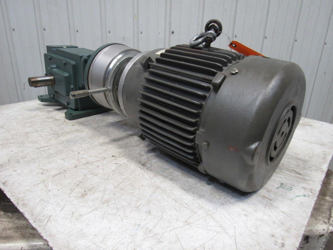 Dodge C262B15N180KL1 3HP 460V 15:1 Ratio Dual Shaft Gearmotor W/Brake