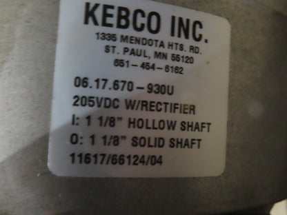 Dodge C262B15N180KL1 3HP 460V 15:1 Ratio Dual Shaft Gearmotor W/Brake