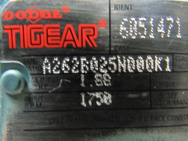 Dodge Reliance A262B025N000K1 25:1 460V 1367 Ft/Lb Electric Gearmotor