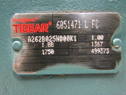 Dodge Reliance A262B025N000K1 25:1 460V 1367 Ft/Lb Electric Gearmotor