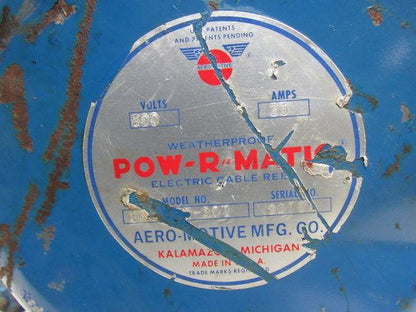 Aero-Motive Industrial Duty Pow-R-Matic Reel Cord W/36' 10/7 Control Cable