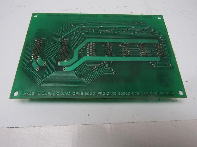 Okuma E3900-578-047,048,049,050,048 Opus 5000 PRD Card Removed From LC20-2ST