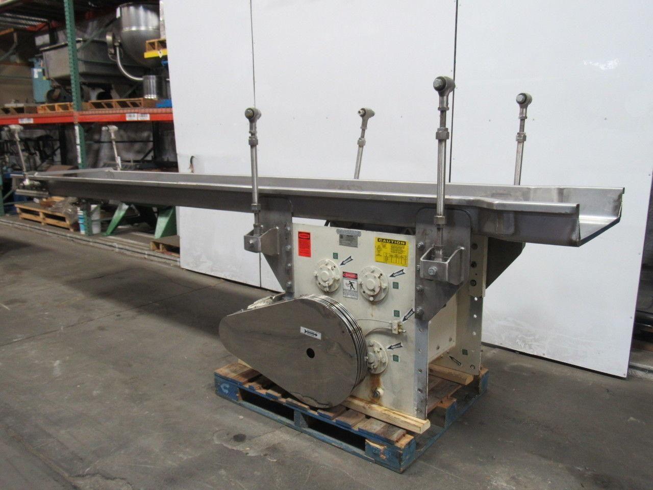Triple S Dynamics 8/2/LH Slipstick Stainless Steel Vibratory Feeder Conveyor