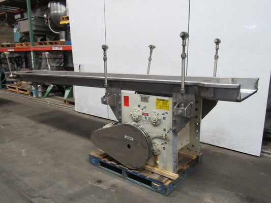 Triple S Dynamics 8/2/LH Slipstick Stainless Steel Vibratory Feeder Conveyor