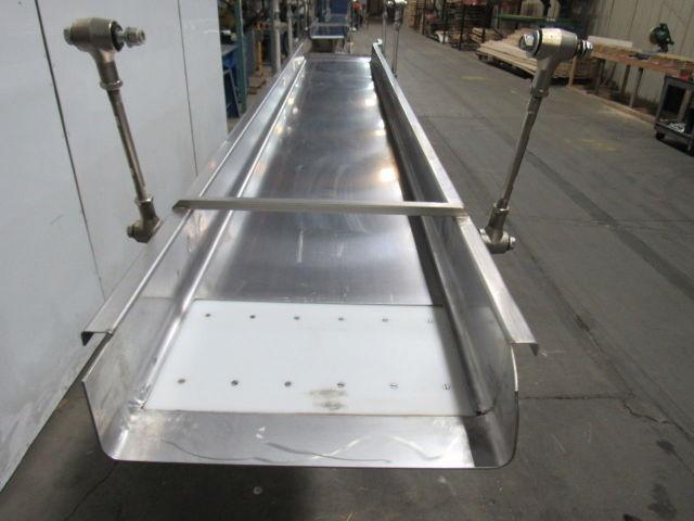 Triple S Dynamics 8/2/LH Slipstick Stainless Steel Vibratory Feeder Conveyor