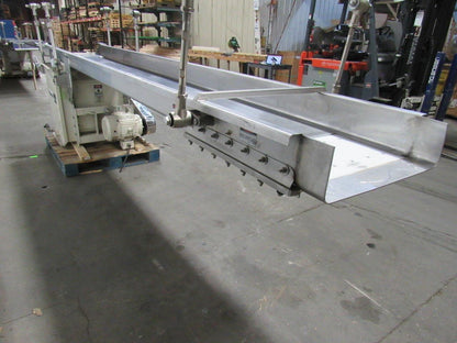 Triple S Dynamics 8/2/LH Slipstick Stainless Steel Vibratory Feeder Conveyor