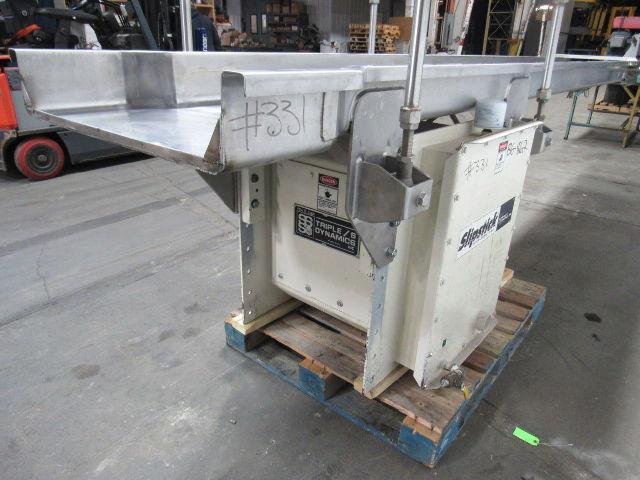 Triple S Dynamics 8/2/LH Slipstick Stainless Steel Vibratory Feeder Conveyor