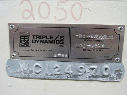 Triple S Dynamics HDC-8/2/LH Slipstick Stainless Steel Vibratory Feeder Conveyor