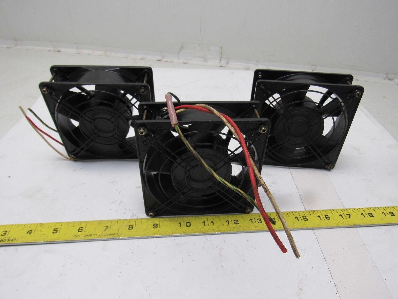 Sanyo Denki 91-8478 109S078UL 200V 120mm Square Cabinet Cooling Fans Lot Of 3