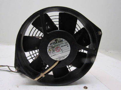 Style Fan 115D20WO 200V 50/60Hz 6-1/2" Metal Blade Cabinet Cooling Fan