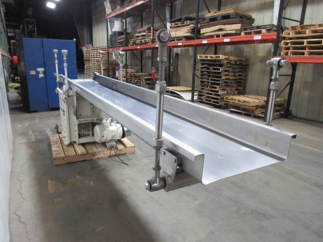 Triple S Dynamics HDC-8/2/LH Slipstick Stainless Steel Vibratory Feeder Conveyor