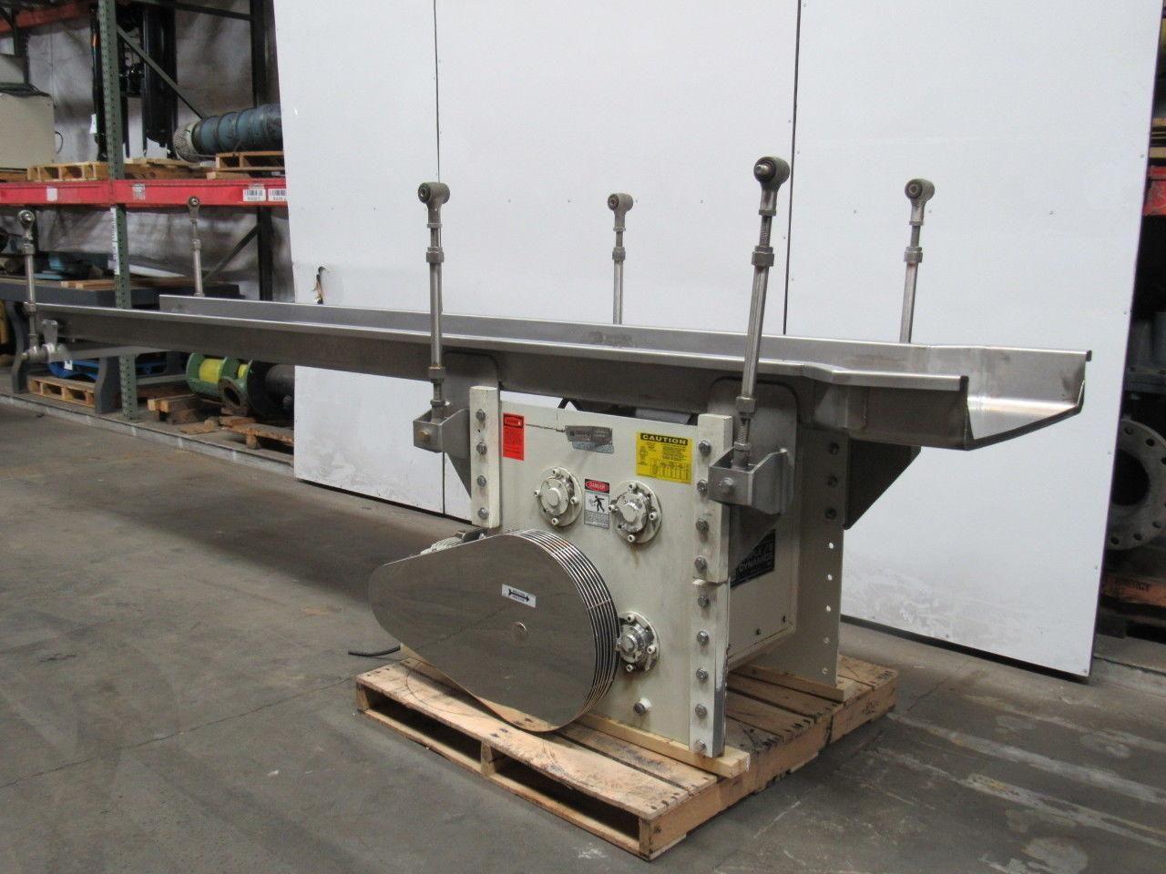 Triple S Dynamics HDC-8/2/LH Slipstick Stainless Steel Vibratory Feeder Conveyor