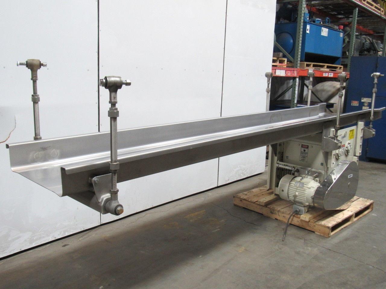 Triple S Dynamics HDC-8/2/LH Slipstick Stainless Steel Vibratory Feeder Conveyor