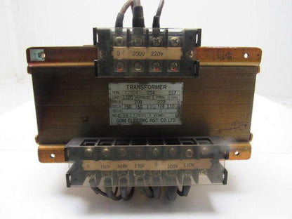 Gomi E2564-254-557 200/220V Pri 150/160-170/100-110V Sec. Transformer 1220VA 1Ph