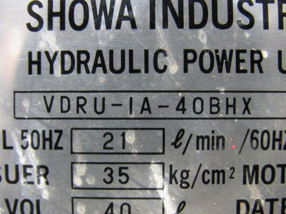 Showa VDRU-IA-40BHX-199D Hydraulic Power Unit From an Okuma LG20-2ST CNC Lathe