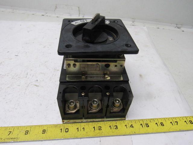 Terasaki TO-225CA 500V DC250V 150A 3 Pole Circuit Breaker W/Handle Assembly