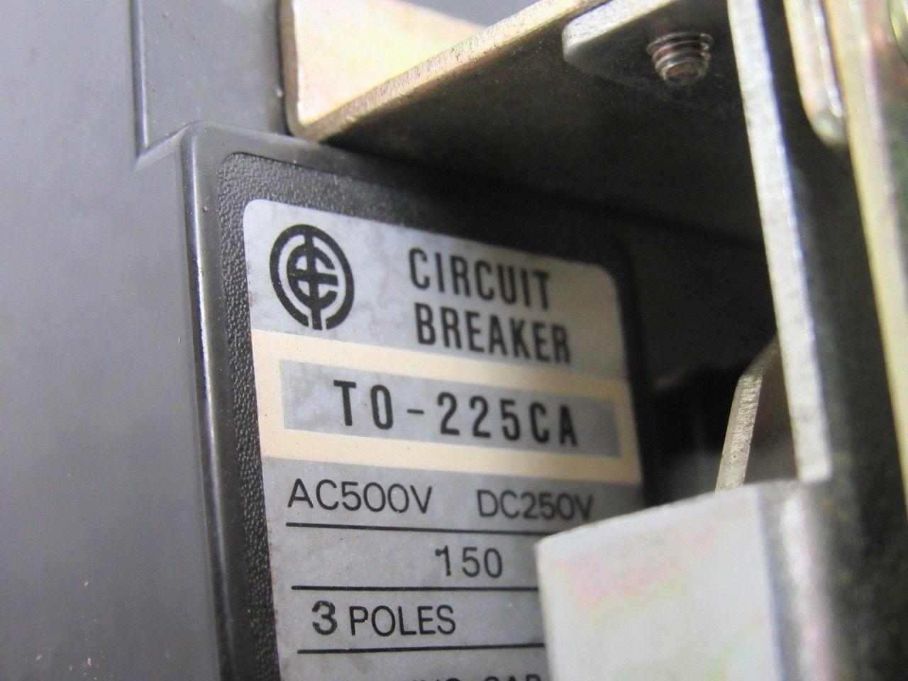 Terasaki TO-225CA 500V DC250V 150A 3 Pole Circuit Breaker W/Handle Assembly