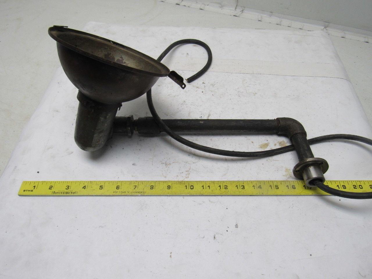 National Vintage Rusty Industrial Adjustable Neck Task Light Lamp 110V