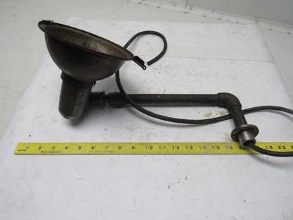 National Vintage Rusty Industrial Adjustable Neck Task Light Lamp 110V