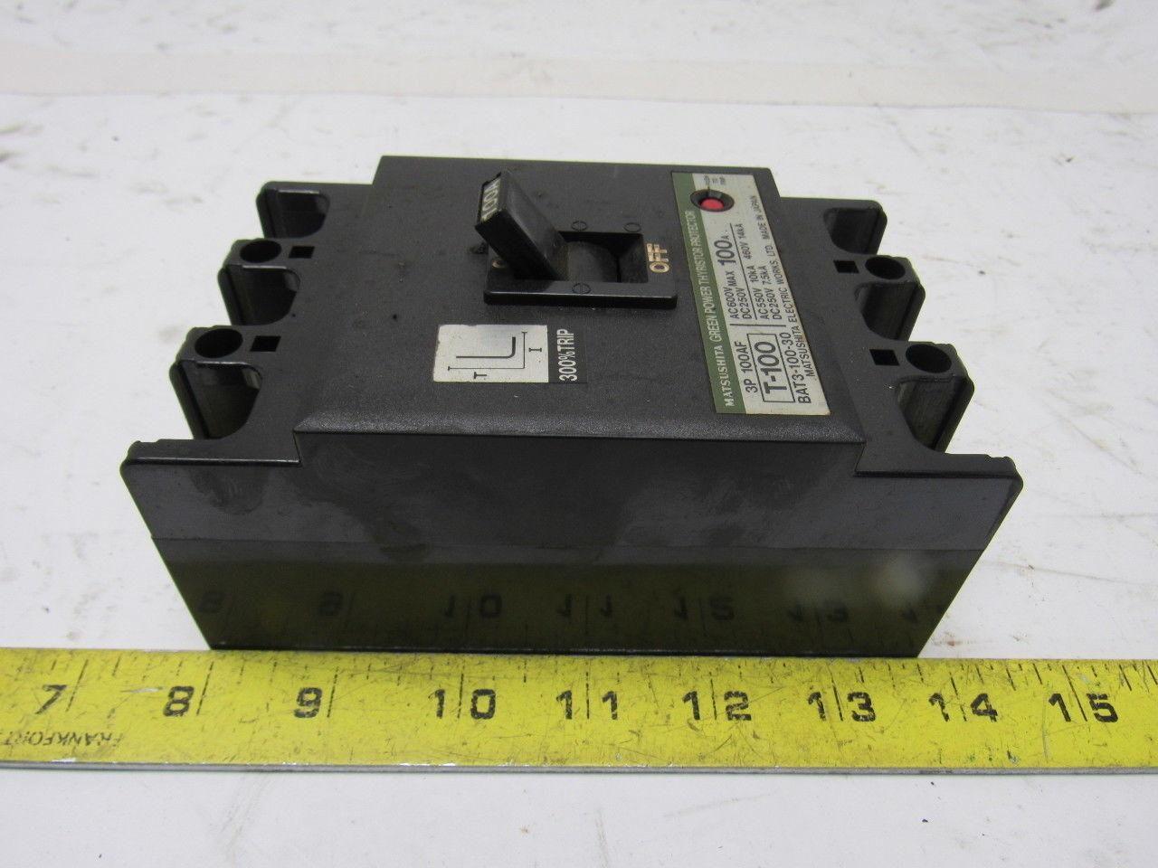 Matsushita T-100 600VAC 250VDC 100A Thyristor Circuit Breaker