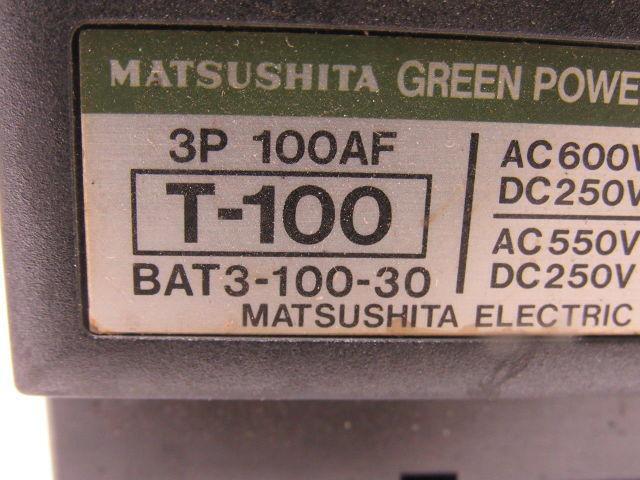 Matsushita T-100 600VAC 250VDC 100A Thyristor Circuit Breaker