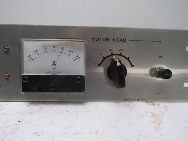 Okuma E5403-183-373 4-AXIS Simulturn CNC Lathe Motor Load Control Panel