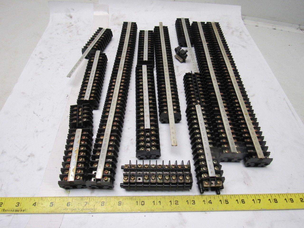 TGA-30 600V Rail Mount Terminal Block Connectors Lot Of 230+
