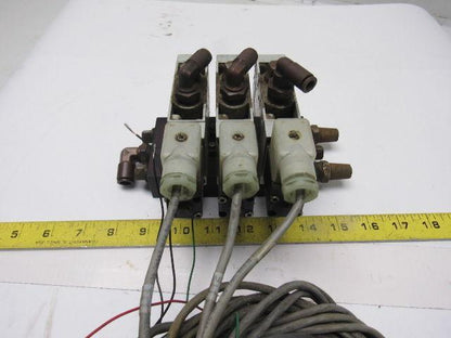 Numatics L23BA452B000061 2/4 Way Single Solenoid Valve Bank Manifold 24VDC Coil