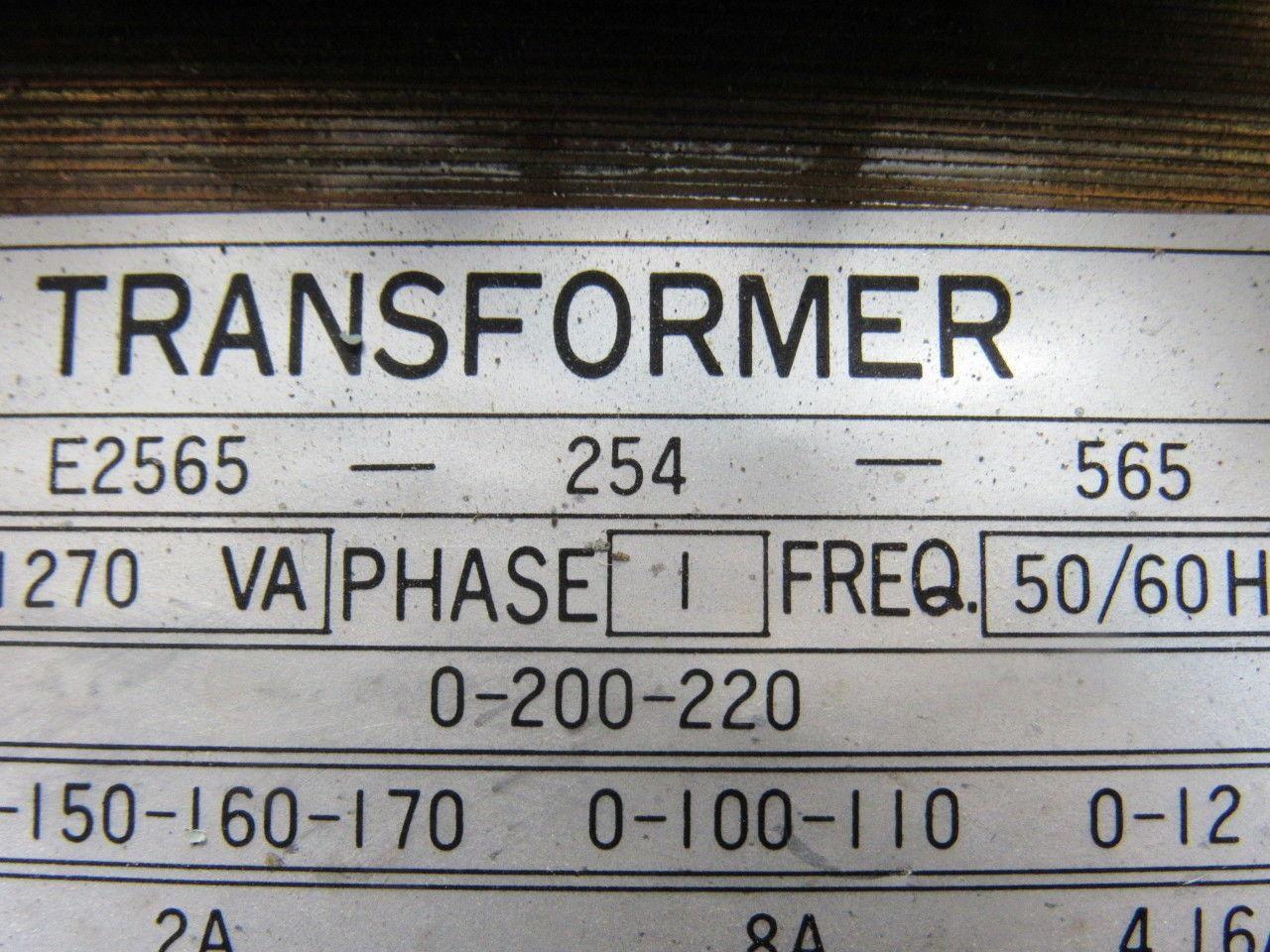 Gomi E2565-254-565 200/220V Pri 150-180/100-110 50/60Hz  1270KV Trans Former