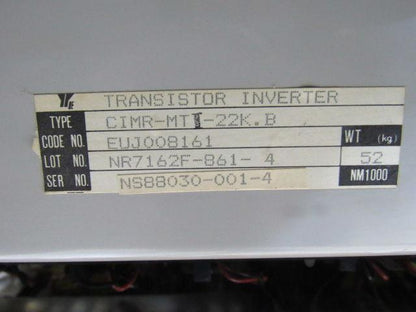 Yaskawa CIMR-MT II-22K.B Varispeed 626 MT II Ser B AC Spindle Drive