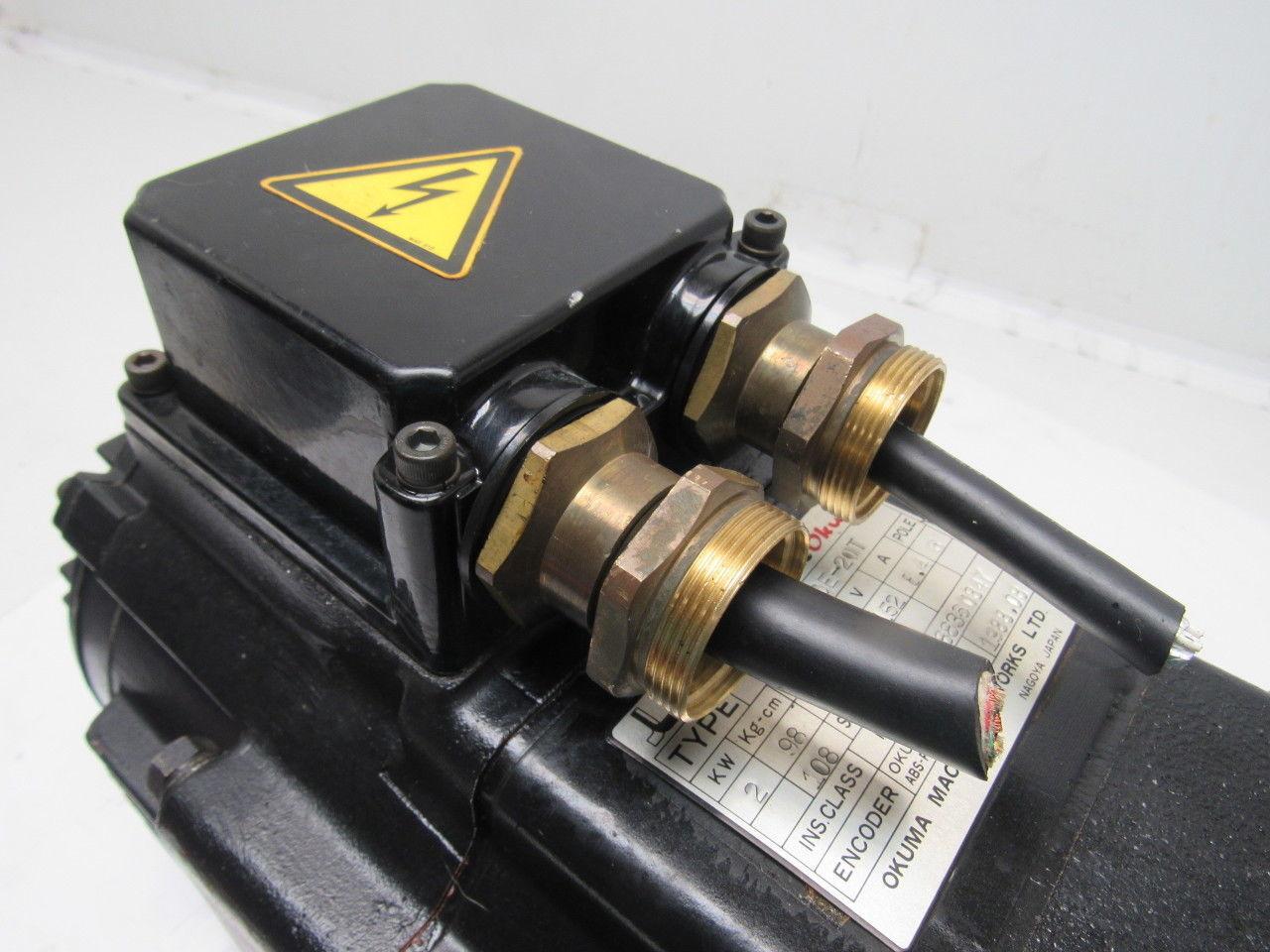 Okuma BL Motor BL-H100E-20T Servo Motor 2kw 2000 RPM 6P 8.4A 152V OSP Encoder