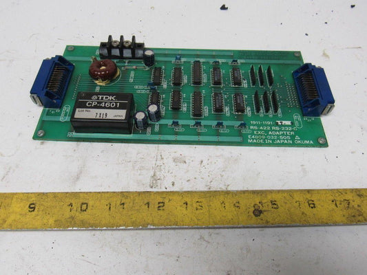 Okuma E4809-032-505 EXC. Adapter PCB Circuit Board From a LC20-2ST CNC