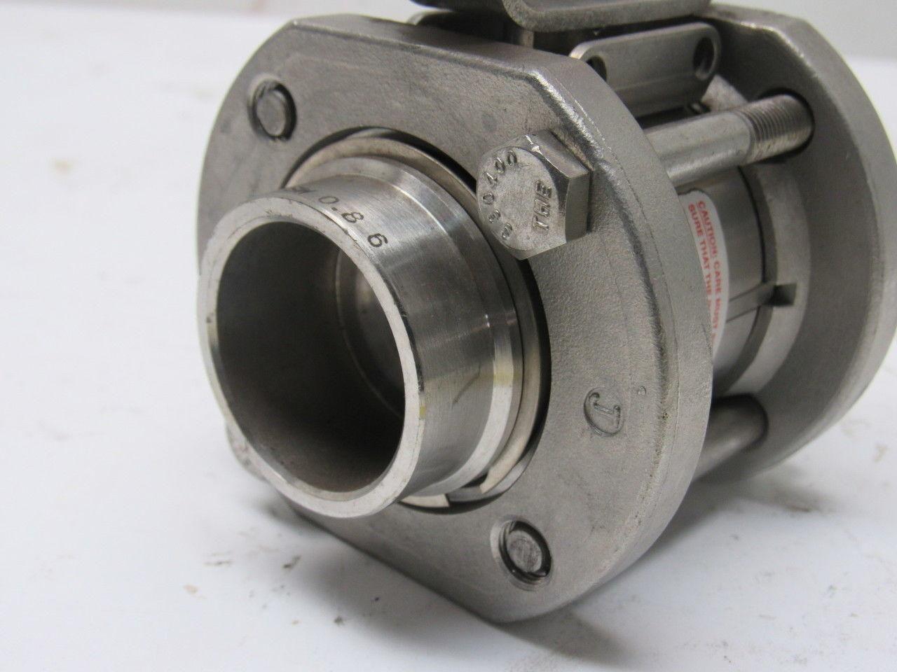 Gemini 0.8 89 6RTV6 1" Socket Weld Stainless Steel Manual Actuated Ball Valve