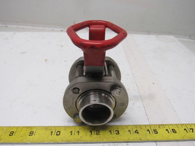 Gemini 0.8 89 6RTV6 1" Socket Weld Stainless Steel Manual Actuated Ball Valve