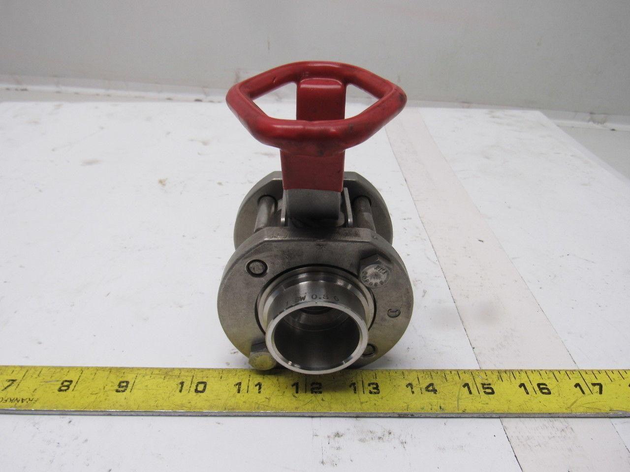 Gemini 0.8 89 6RTV6 1" Socket Weld Stainless Steel Manual Actuated Ball Valve