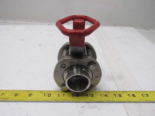 Gemini 0.8 89 6RTV6 1" Socket Weld Stainless Steel Manual Actuated Ball Valve