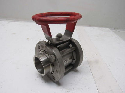Gemini 0.8 89 6RTV6 1" Socket Weld Stainless Steel Manual Actuated Ball Valve