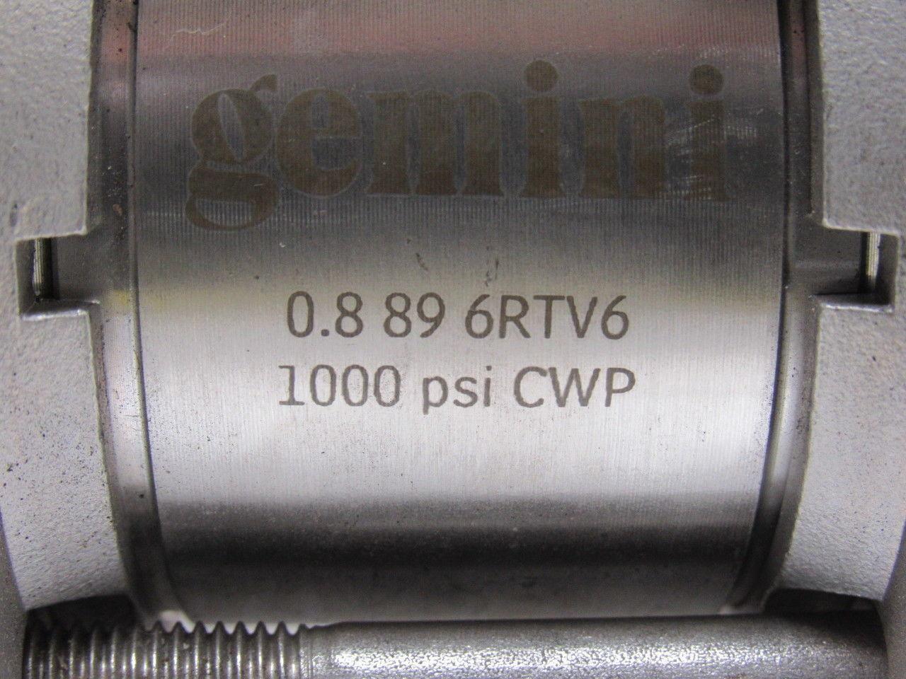 Gemini 0.8 89 6RTV6 1" Socket Weld Stainless Steel Manual Actuated Ball Valve