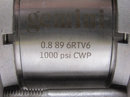 Gemini 0.8 89 6RTV6 1" Socket Weld Stainless Steel Manual Actuated Ball Valve