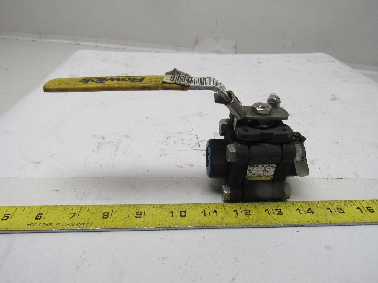 Flow-Tek Triad 1/2" Socket Weld Ball Valve 2200 WOG