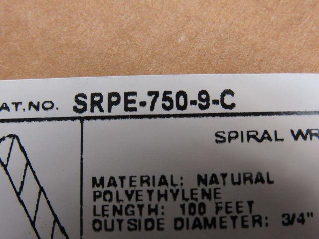 Thomas & Betts SRPE-750-9-C Catamount 3/4" Poly Spiral Wire Wrap Clear 100'