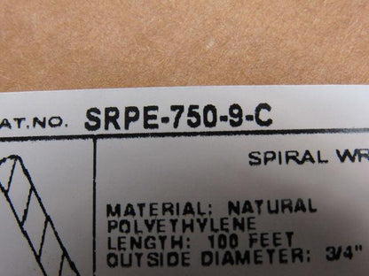 Thomas & Betts SRPE-750-9-C Catamount 3/4" Poly Spiral Wire Wrap Clear 100'