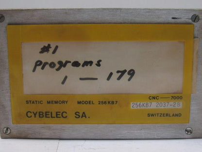 Cybelec 256 KB7 256KB7 2037-2B Static Memory Card CNC-7000