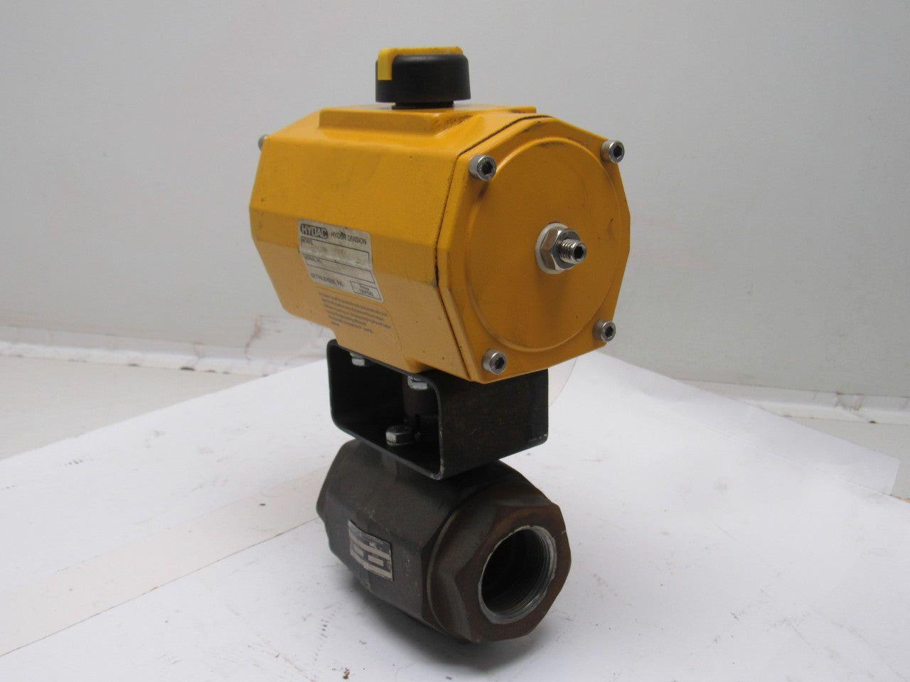 Hydac EDA100 Pneumatic Actuator W/KM40NPT-1334 W/1-1/2" Ball Valve 1500PSI Max